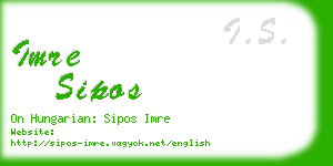 imre sipos business card